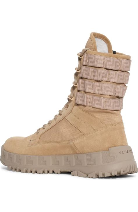 versace collection men boot|Versace combat boots coyote brown.